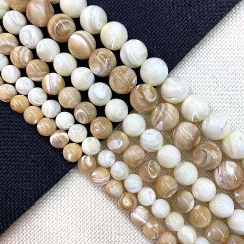 Natural Sea Shell Beads 8-12mm Mother-of-pearl Beads for DIY Jewelry Making Necklace, Bracelet, Earring Accessories