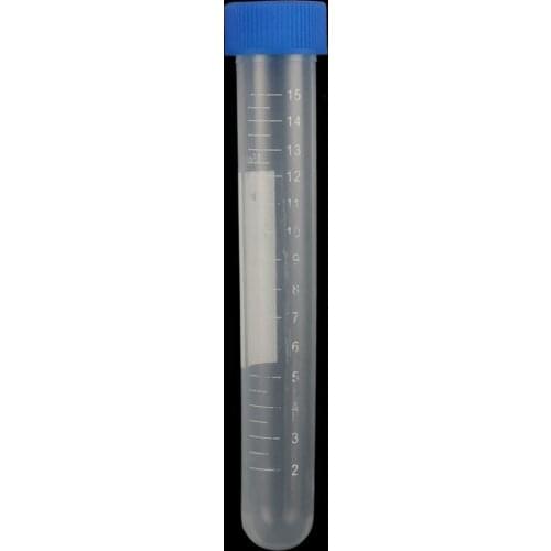 15ml Screw Cap Round Bottom Centrifuge Tube Free-standing Centrifugal Tube Laboratory Analysis Sample Vial 5 Pcs