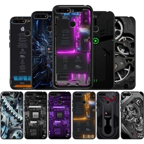 The art of false dismantling machine black Phone Case For Huawei honor 30 8 8X 9 10 10 Lite 20 Mate 10 20 30 Lite Pro cover