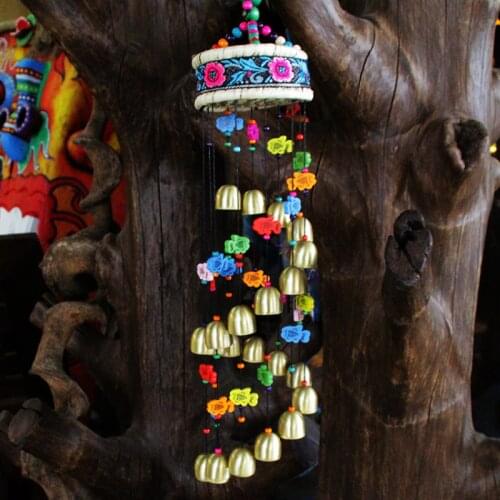 Chinese Wind Dongba Culture Straw Decoration Handicraft Wind Chime Hanging Decoration Room Decoration Wall Hanging Decoration