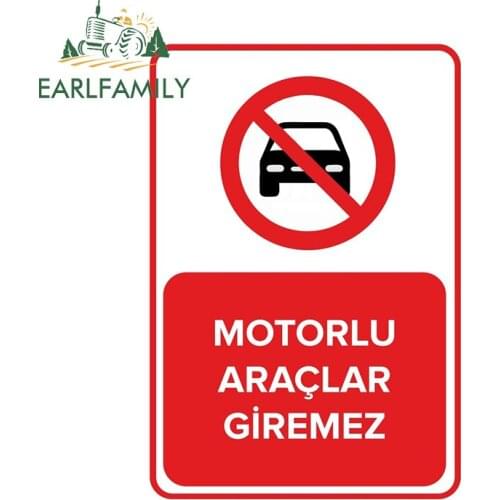 EARLFAMILY 13cm x 8.9cm for Do Not Enter Sign Vinyl Car Stickers Refrigerator Motorcycle Decals Occlusion Scratch Trunk Decor