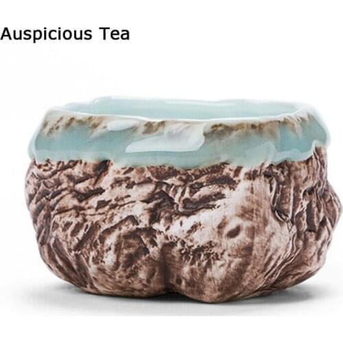 Ceramic Imitating Stone Tea Cup Coarse Pottery Vintage Coffee Cup Personal Cups Pu'er Tea Ceremony Kung Fu Tea Set