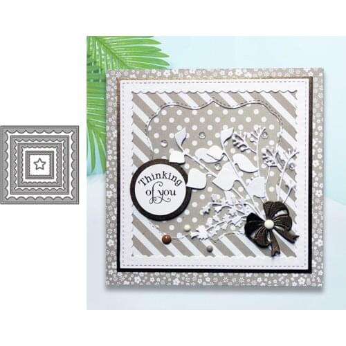 Square Wave Pattern New Cutting Dies Stamps Dies Scrapbooking Mold Cut DIY Handmade Tools Craft Decoration Metal Cutting Dies