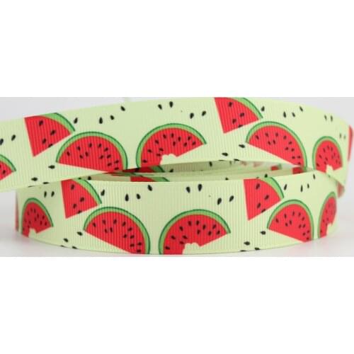 Summer watermelon printed grosgrain ribbon DIY hairbow ribbon party decoration satin ribbons 16mm 22mm 25mm 38mm 75mm grosgrain