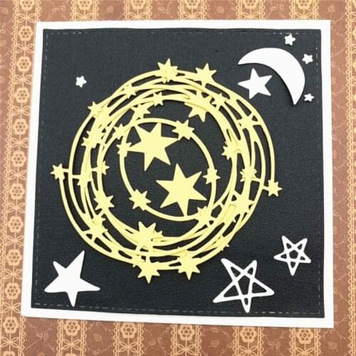 Star Moon Metal Cutting Dies Stencil Scrapbooking DIY Album Stamp Paper Emboss