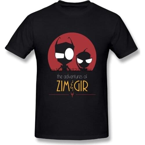 Rebecca-P Mens Tshirt-Classic Invader Zim Gir Black