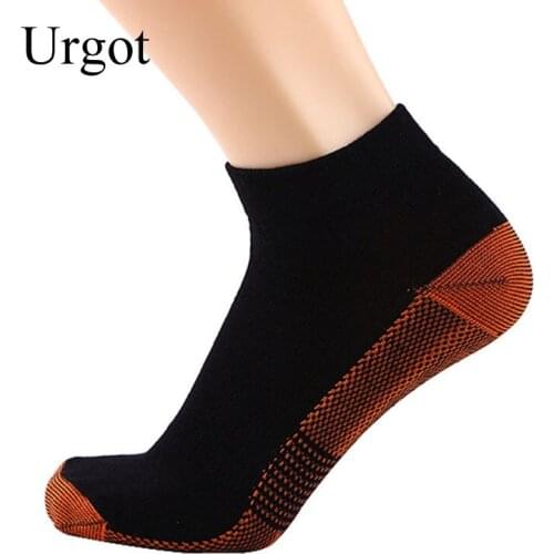 Urgot 5 Pairs Men Women Unisex Foot Compression Socks Plantar Fasciitis Heel Spurs Arch Pain Breathable Socks Men Copper Fiber