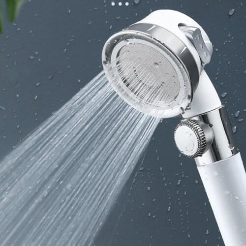 New Pressurized Shower Head High Pressure Water Saving Perforated Free Bracket Hose Adjustable Bathroom Accessories Shower