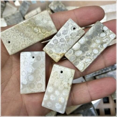 Natural gem stone pendants rectangle shape 35x20mm for women fashion jewelry making items new designs 100% nature stone good you