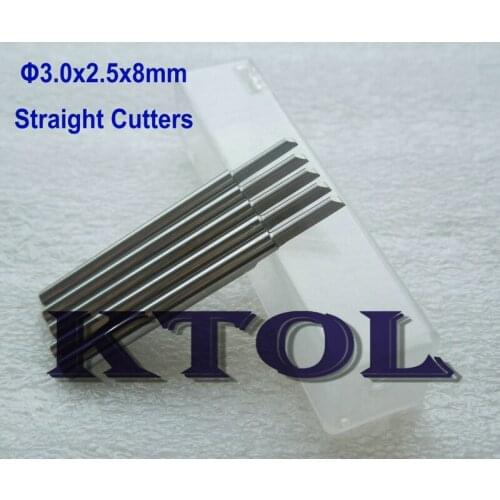 3.0*2.5*8MM One Flute Straight Cutter CNC Router Bits,Tungsten Carbide CNC Engraver Cutter for Cutting Engraving MDF/Wood/Acryl