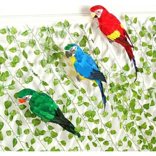 Parrot Window Gardening Simulation Bird Photography Props Ornament Bubble Feather Holiday Gift Home Decoration Accessories