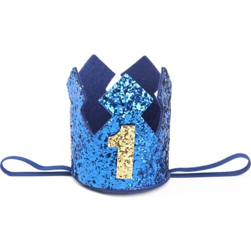 1 2 3 Years Old Baby Birthday Party Decoration Headband Male And Female Baby Birthday Hat Childrens Party Crown Hat Decoration