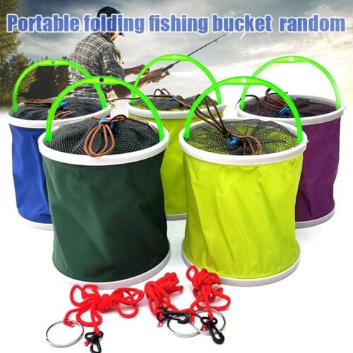 Folding Fishing Bucket Fish Tank Play Water Bucket Multifunctional Portable Colorful Fishing Box Fishing Tackle Supplies &T8