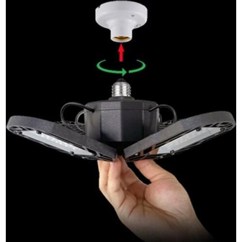 LED Garage Light 60W Deformable LED Garage Ceiling Light with 3 Adjustable Panel