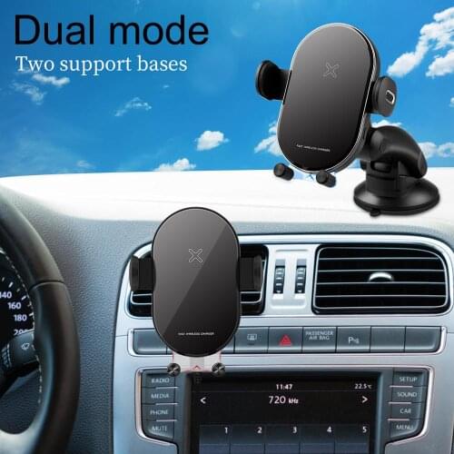 Universal Phone Holder Wireless Quick Charger Auto Induction Fast Wireless Charging for Universal Phones with Car Mount Holder