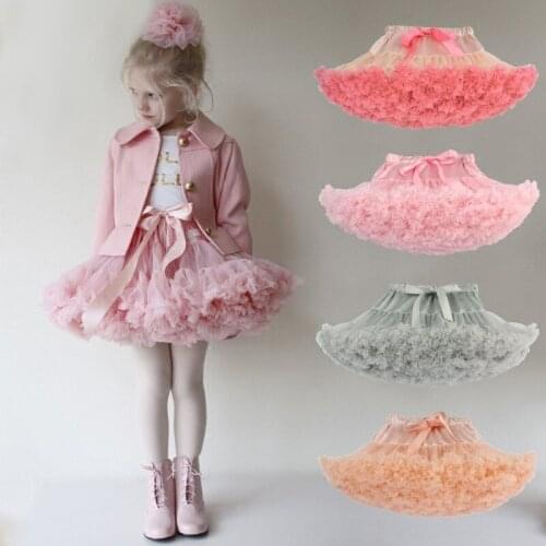 Baby Girls Tutu Skirt Ballerina Pettiskirt Fluffy Children Ballet Skirts For Party Dance Princess Girl Tulle clothes Kids Clothe