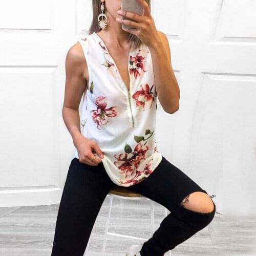 Women Casual Lace Tank Sexy Shirt Cami T-shirt Tees Summer V Neck Sleeveless Stitching Zipper Tshirt Women Tops
