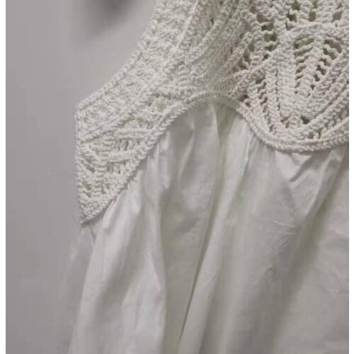 Women Tops 2021 Spring and Summer New Ladies Round Neck Tank Top Crochet Sleeveless Blouse Camisole