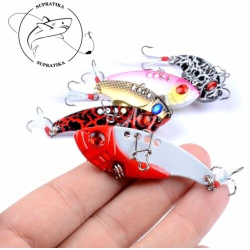 1Pcs Metal VIB Lures 5.5cm/11g Vibration Spoon Lure Fishing Lure Bass VIB Bait Artificial Bait Cicada Lure Vib Bait For Fishing