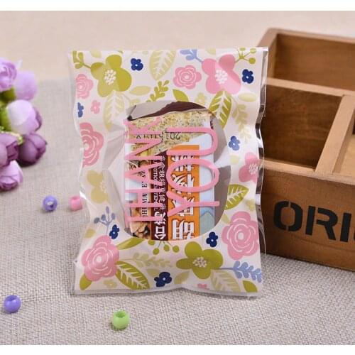 100pcs/lot THANK YOU Cookie Packaging Bags Self-adhesiver Biscuits Snack Bag Wedding candy gift bag 10cm*13cm