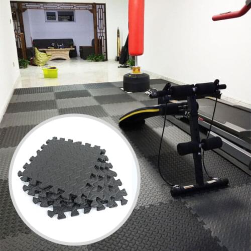 12PCS 30 * 30cm EVA Leaf Mat Sports Protective Gym Mat Non-Slip Foam Stitching Mat Thick Shock Absorption Indoor Sports Yoga Mat