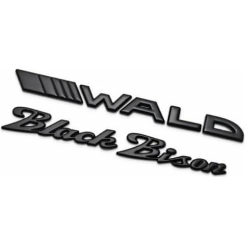 2pcs Metal Black Bison Wald Style Trunk Rear Emblem Badge Decal Stickers C E S G