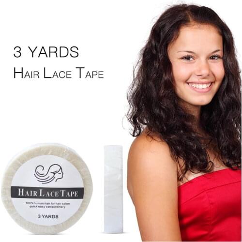 3 Yards 1Roll Lace Tape Wig Tape Double-Sided Tape Glue Hair Extension Tape for Toupee Frontal Hair Tape Adhesive Glue Wholesale