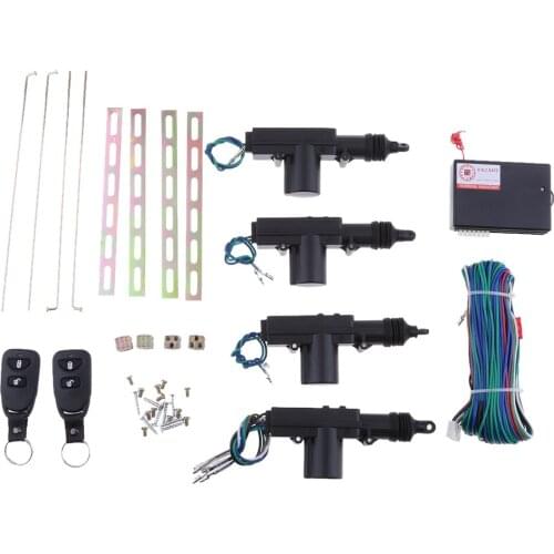 4 Door Power Central Lock Kit w/2 Keyless Entry Car Remote Control