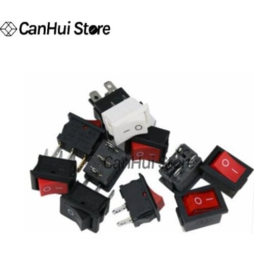 5-10pcs Boat Rocker Switch 21*15mm KCD1-101 ON-OFF / ON-OFF-ON 2Pin/3Pin/4Pin/6Pin Toy Switch / Power Switch 6A 250V/10A 125V AC