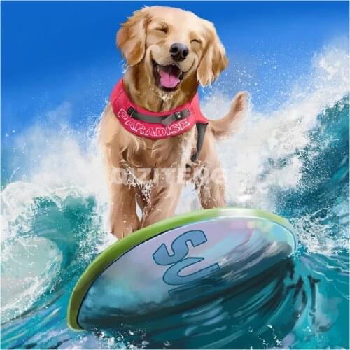 5D Diy Square/Round Diamond Embroidery Cartoon Dog Diamond Painting Animal Cross Stitch Rhinestone Mosaic Decoration Gift