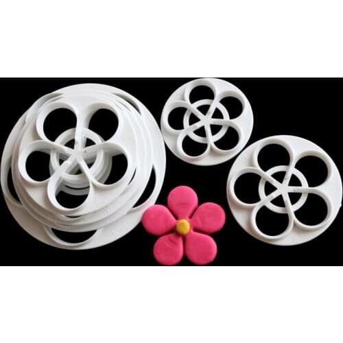 6pcs/set Rose Plum Flower Cake Fondant Cutter Biscuit Cookie Mold Mould DIY Baking Kitchen Tools