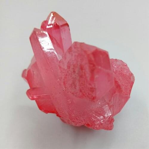 85g natural aura angel quartz crystal cluster plating pink crystal Stone cluster reiki healing Free shipping