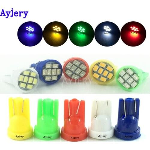 AYJERY Wholesale 1000X Interior Bulb T10 Led 8 SMD 1206 8 LED 164 168 501 W5W 3020 8SMD Reading Light 12V Car Led Light Bulbs
