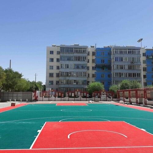 Beable PP Interlocking Portable Basketball Sport Court Plastic Tiles Temporary Outdoor Flooring With Lines And LOGO