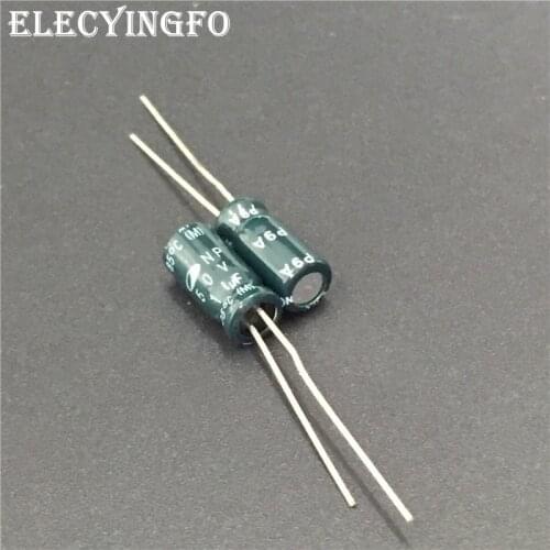 10pcs 1uF 50V1UF SAMWHA NP 5x11mm 50V1uF Bipolar Electrolytic Capacitor
