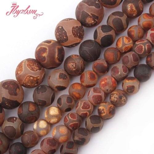 8,10,12mm Round Frost Football Stripe Old Agates Natural Stone Beads For DIY Necklace Bracelats Jewelry Making 15" Free Shipping