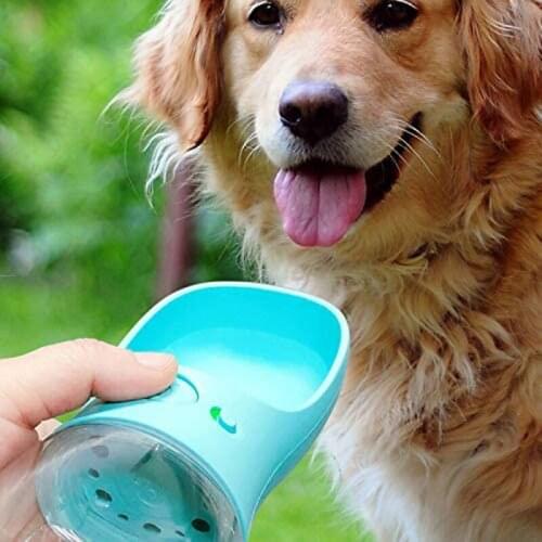 Dog Water Bottle, Leak Proof Portable Puppy Water Dispenser with Drinking Feeder for Pets Outdoor Walking, Hiking, Travel