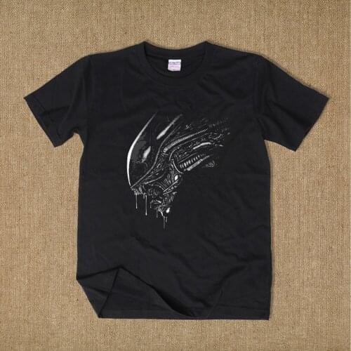 Alien Horror Space Nightmare Short sleeved T-shirt Summer Black O-neck Shirt Tee