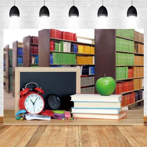 Children Baby Back To School Backdrop Library Bookshelf Books Photography Background Photographic Vinyl Photophone Photo Studio