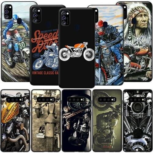 GX194 Retro MotoCross Motorcycle Case for Samsung A10S A20S A40S A50S A70S A51 A71 A81 A91 M11 M30S M31S M21 M51 A02S A42