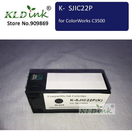 SJIC22P / GJIC22P (K) BLACK Ink Cartridge for TM-C3500, TM-C3510, TM-C3520 Printer (C33S020577)