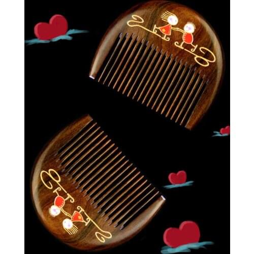 Shen Gui Classical Cute Wooden Nursing Comb Bao Wooden Comb Lacquer Art Comb