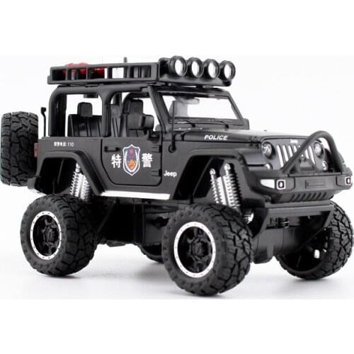 1:32 Alloy Diecast Jeep ORV Model Off-road Vehicle Big Wheels with Lights Sounding Pull-back Effects Car Children Toy Collection