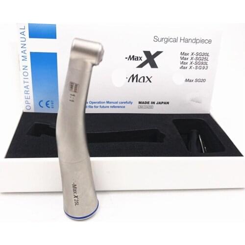 NSK type Dental Contra Angle Handpiece 1:1 Fiber Optic Low Speed Ti-Max X25L Fit Electric Micromotor