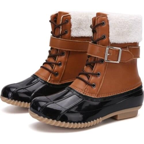 New Winter Women Boots High Quality Keep Warm Snow Boots Women Lace-up Comfortable Ladies Boots Combat Boots for Women