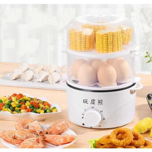 Timing egg steamer single layer double layer egg boiler household automatic power-off egg fryer Mini breakfast machine