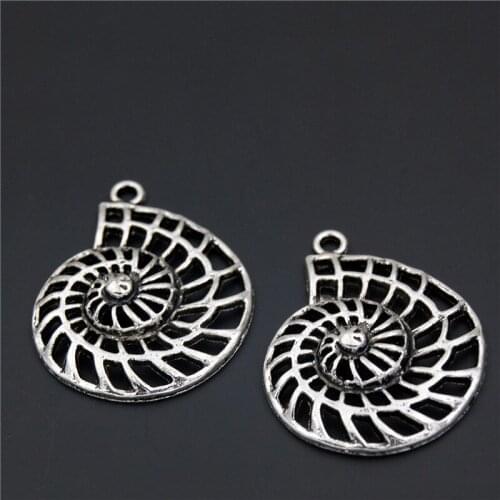 10pcs 3D Ocean Sea Animal Shell Conch Sea Snail Whelk Cowry Charms Pendant DIY Jewelry Finding A2322