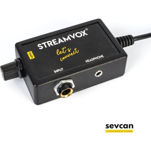 Stream Vox Audio Interface with gain control for Live Streaming Compatible with all phones and tablets