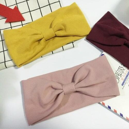 Woman Headband New Turban Solid Headbands Women Girls Makeup Cotton Fabric Elastic Hair Band Knotted Hair Accessories Headwrap