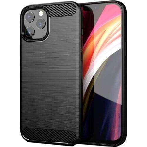 100PCS/LOT,Shock Absorption Cover Soft TPU Anti Scratch Carbon Fiber Design Back Case for iPhone 12 Mini ,iPhone 12/12 Pro MAX